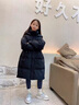 G.duck女大童羽絨服冬季2025新款兒童洋氣初中生女童加厚寬松中長(cháng)款外套 黑色 衣服偏大.不要貪大 150 cm 充絨量245克 曬單實(shí)拍圖