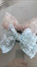 紛資言小清新蝴碎花蝴蝶結發(fā)夾可愛(ài)小女孩馬尾一字夾甜美彈簧夾頂夾發(fā)卡 3色各一中 曬單實(shí)拍圖
