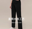 哈吉斯（HAZZYS）女裝 秋季女士【PHIZ系列】潮流休閑直筒水洗牛仔褲女 黑色BK 44 (165/76A 44) 曬單實(shí)拍圖