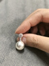 紀詩(shī)哲（GIEVSZHE）品牌輕奢珍珠耳釘女正圓強光百搭款耳夾耳飾生日禮物送女友 白金色珍珠耳釘【白10mm】 曬單實(shí)拍圖