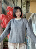 憶思減秋冬花邊領(lǐng)加厚拼色針織衫女減齡寬松上衣2025新款圓領(lǐng)打底衫毛衣 深灰色 M 【建議95-110斤以?xún)取?曬單實(shí)拍圖