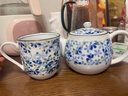 千代源光峰小藍芽線(xiàn)唐草茶杯茶壺 日本原裝進(jìn)口陶瓷品茗杯日式茶具套裝  小藍芽茶壺 曬單實(shí)拍圖