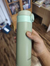 GLASSLOCK 保溫杯男女316不銹鋼水杯大容量車(chē)載防漏學(xué)生杯戶(hù)外運動(dòng)便攜杯 綠色 450ml 曬單實(shí)拍圖
