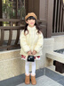 迪士尼（Disney）女童立領(lǐng)純色服面包服冬裝2025新款中大童白鴨絨保暖加厚洋氣 米白色 160 曬單實(shí)拍圖