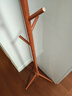奔漢實(shí)木衣架落地衣帽架臥室家用掛衣架簡(jiǎn)易立式櫸木掛衣桿室內掛包架 【松木覆膜】胡桃色三腿-8掛鉤 曬單實(shí)拍圖