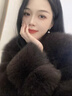 傲列UPFURS進(jìn)口整皮狐貍毛皮草外套女短款小個(gè)子時(shí)尚2025冬季新款大衣 咖色 M (現貨秒發(fā)) 曬單實(shí)拍圖