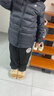 特步兒童【云朵系列】羽絨服秋季男女童小中大童保暖鎖溫輕柔舒適外套 丹青黑-絨子含量85% 165 充絨量73g 曬單實(shí)拍圖