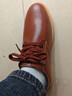 啄木鳥(niǎo)男士皮鞋男真皮牛筋底加絨男鞋2025新款潮流保暖鞋子男款休閑鞋 棕色 加絨 41 曬單實(shí)拍圖