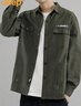 JEEP吉普襯衫男秋冬季長(cháng)袖襯衣男士工裝外套寬松休閑衣服男裝 軍綠2XL 曬單實(shí)拍圖