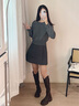 香影格雷系a字半身裙女2025冬季新款遮胯壓褶高腰百褶學(xué)院風(fēng)短裙 深灰 S 155/80A/85-95斤 曬單實(shí)拍圖