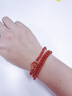 水潤通透紅綠黑黃白瑪瑙串珠多圈手鏈簡(jiǎn)約大氣百搭五彩瑪瑙手串 紅瑪瑙 珠徑約4mm； 曬單實(shí)拍圖
