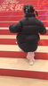 哈羅小黃鴨HAL.DUCK兒童羽絨服女2026新款白鴨絨洋氣加厚0-15歲寶寶韓版冬裝外套 黑色 110 建議身高95-110寶寶 曬單實(shí)拍圖