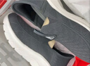 足力健老人鞋一腳蹬中老年輕便休閑鞋絲麻爸爸鞋25117005J 碳灰-42 曬單實(shí)拍圖
