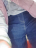 憶思減松緊腰闊腿牛仔褲女2025秋冬新款高腰顯瘦系帶百搭遮肉直筒褲長(cháng)褲 藍色 L 110-130斤 曬單實(shí)拍圖
