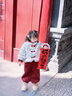 G.duck小黃鴨童裝女童拜年服冬裝國風(fēng)兒童漢服加厚寶寶過(guò)年喜慶新年衣服 香檳色 90 建議80-90cm1歲半-2歲 曬單實(shí)拍圖