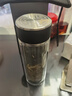 膳魔師（THERMOS）雙層玻璃杯TCGB-400毫升男女士茶水分離水杯防漏泡茶杯帶茶漏 TCGA-400-DR紅色帶原裝杯套 400ml 曬單實(shí)拍圖