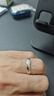 飾珀 925銀戒指 男女士 單身 閉口 磨砂時(shí)尚個(gè)性戒子 小拇指簡(jiǎn)約尾戒 菱形磨砂戒指（男女同款） 4MM/17號（周長(cháng)57MM） 曬單實(shí)拍圖
