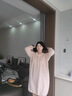 JCZS德國品牌浴巾浴袍女士可穿式裹全身春秋冬季睡袍比全棉吸水速干20 櫻桃粉【連帽】加厚款-80-160斤可穿 曬單實(shí)拍圖