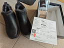 Edick意大利風(fēng)國際品牌皮毛一體男士棉靴羊毛保暖防寒靴軟底真皮防滑雪 黑色 43 運動(dòng)鞋碼 曬單實(shí)拍圖