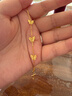CRD克徠帝黃金手鏈碎碎冰蝴蝶足金999手鏈5G工藝送女友節日禮物 蝴蝶足金手鏈 HN00466 3.85g 曬單實(shí)拍圖