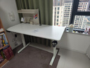 喜米萊【熱賣(mài)款式】電動(dòng)升降桌電腦電競桌臺式學(xué)習書(shū)桌實(shí)木辦公直播桌子 【單電機】奶油白+白腿18mm桌面 長(cháng)140寬70高75cm 曬單實(shí)拍圖