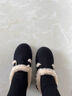 TGS UGG【廠(chǎng)牌】厚底雪地靴女女鞋加絨毛毛勃肯鞋棉鞋 黑色升級款 加絨 36 曬單實(shí)拍圖