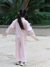 迷你巴拉【入園套裝】運動(dòng)長(cháng)袖長(cháng)褲套裝男女童復古學(xué)院風(fēng)兩件套春新款 粉紅色【學(xué)院風(fēng)升級款】 棉軟Q彈 140 8-10歲 曬單實(shí)拍圖