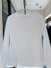 拇指白小T【可機洗拒水鵝絨T】秋冬男女羽絨保暖T恤上衣打底衫 女皓白 2XL 曬單實(shí)拍圖