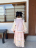 安妮優(yōu)兒（Anneyol）馬面裙女童漢服冬季2025新款古裝兒童秋冬裝國風(fēng)加厚旗袍裙拜年服 粉色 130 曬單實(shí)拍圖