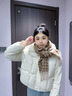 絲界韓版羊毛千鳥(niǎo)格圍巾女2026新款格子披肩流蘇加厚保暖圍脖新年禮物 曬單實(shí)拍圖