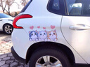 哨奇卡通貓咪車(chē)貼劃痕遮擋車(chē)身大面積保險杠刮痕遮蓋車(chē)門(mén)疤痕汽車(chē)貼紙 貓咪仰望三只 20cm左右一對 曬單實(shí)拍圖