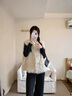 衣品元環(huán)保皮草馬甲外套女2025秋冬新款加厚款保暖皮毛一體無(wú)袖坎肩背心 白色 均碼 （90-125斤） 曬單實(shí)拍圖