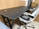 初學(xué)者  電腦桌臺式家用電競桌椅套裝辦公桌簡(jiǎn)約書(shū)桌游戲桌書(shū)房寫(xiě)字桌子 子夜黑120*60-電競紋路 曬單實(shí)拍圖