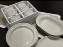 琺寶（staub）松露白陶瓷家用飯碗盤(pán)子餐盤(pán)圓盤(pán)碗碟餐具喬遷禮輕奢實(shí)用套裝 【6人食】松露白陶瓷餐具 14件套 曬單實(shí)拍圖