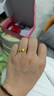 卡鉑亞 黃金戒指女 足金999麥穗戒指穗穗平安對戒結婚指環(huán)送女友送老婆 2.62克 面寬約4.6mm 曬單實(shí)拍圖