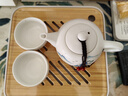 金鑲玉 旅行茶具套裝 便攜陶瓷功夫茶具手提包帶茶盤(pán)茶壺茶杯 一壺四杯 江山如畫(huà)旅行茶具套裝 曬單實(shí)拍圖