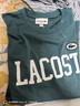 LACOSTE法國鱷魚(yú)男裝撞色印花白底徽標細節休閑棉質(zhì)圓領(lǐng)T恤|TH7411 IY4/靜謐藍 L 5 /180 曬單實(shí)拍圖