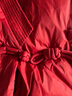 恒源祥韓版中式V領(lǐng)盤(pán)扣夾襖棉衣女冬季時(shí)尚輕薄羽絨棉國風(fēng)短款棉服外套 紅色 M 【95-115斤】 曬單實(shí)拍圖