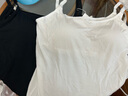 芬也孕婦哺乳吊帶背心免穿內衣母乳喂奶上衣防走光可外穿夏季春秋內搭 黑色+白色 -涼感-莫代爾 XL 【適合：110斤-135斤】 曬單實(shí)拍圖