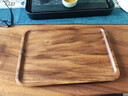 邁卡倫日式木質(zhì)托盤(pán)茶盤(pán)點(diǎn)心盤(pán)長(cháng)方形茶水杯收納家用放茶杯敬茶果盤(pán)木盤(pán) 整木胡桃木長(cháng)方盤(pán)30*20 曬單實(shí)拍圖