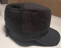 浪莎（LangSha）中老年人帽子男秋冬季老頭帽加絨加厚可調節護耳鴨舌帽生日禮物 黑色 均碼 曬單實(shí)拍圖