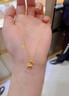 中國珠寶麋鹿黃金項鏈女士足金小鹿雪花鎖骨鏈生日紀念日禮物送女朋友老婆 足金麋鹿項鏈+品牌禮盒 金重約3g 克重多退少補（聯(lián)系客服） 曬單實(shí)拍圖