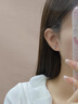 中國黃金六爪鉆石耳釘女士情人節禮物送女友老婆生日高級感小眾輕奢 鉆石六爪銀耳釘 曬單實(shí)拍圖