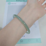 中國黃金（CHINA GOLD）天然玉手鐲女士玉髓鐲子新中式情人節新年禮物送女友老婆媽媽生日 綠玉髓手鐲6n-56-57# 曬單實(shí)拍圖
