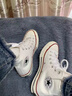 匡威（Converse）官方 All Star男女休閑板鞋高幫小白鞋奶霜白159484C 159484C 39 曬單實(shí)拍圖