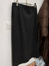 伊芙麗（eifini）蔣欣代言簡(jiǎn)約經(jīng)典磨毛感針織彈力直身長(cháng)半裙2025秋季新款裙子 煙灰追單 隨單贈送腰帶 L 105-120斤 曬單實(shí)拍圖