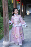 漢服女童冬季加絨加厚2025新款唐裝中國風(fēng)兒童古裝演出服冬裝裙子 2059粉色送流蘇 160 曬單實(shí)拍圖