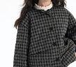 布丁哈魯女童復古格紋保暖棉衣冬季新品中大童蝴蝶結裝飾棉服兒童百搭外套 曬單實(shí)拍圖