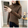 加絨加厚毛衣女秋新款半高領(lǐng)打底衫內搭一體絨保暖針織衫上衣女士 咖啡色 【加厚一體絨】 2XL 125-140斤 曬單實(shí)拍圖