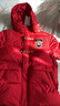Teenie Weenie 小熊童裝25新款冬男女童三防牛角扣連帽羽絨服 紅色 160cm 曬單實(shí)拍圖